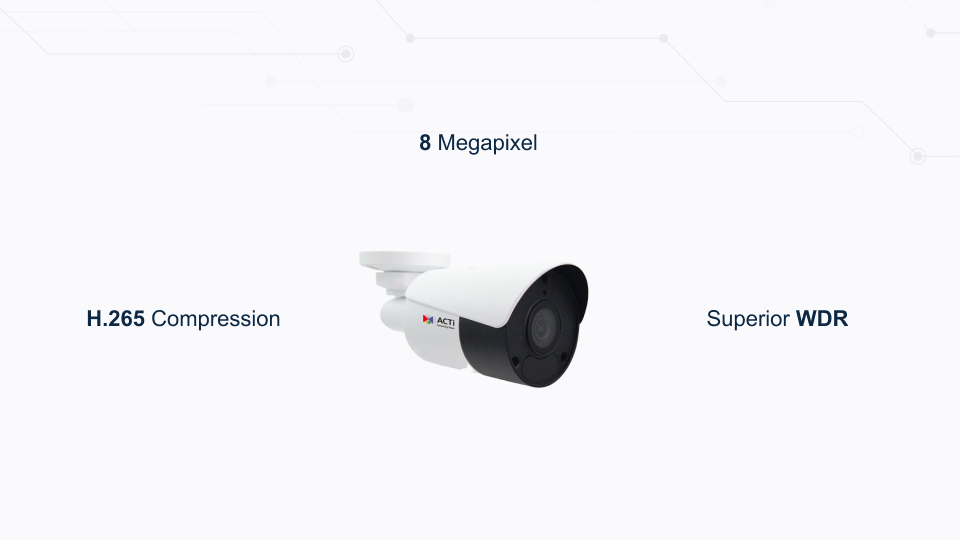 Z310 8MP mini bullet surveillance camera with wide-angle fixed lens, adaptive IR, and superior WDR, from Winncom Technologies.