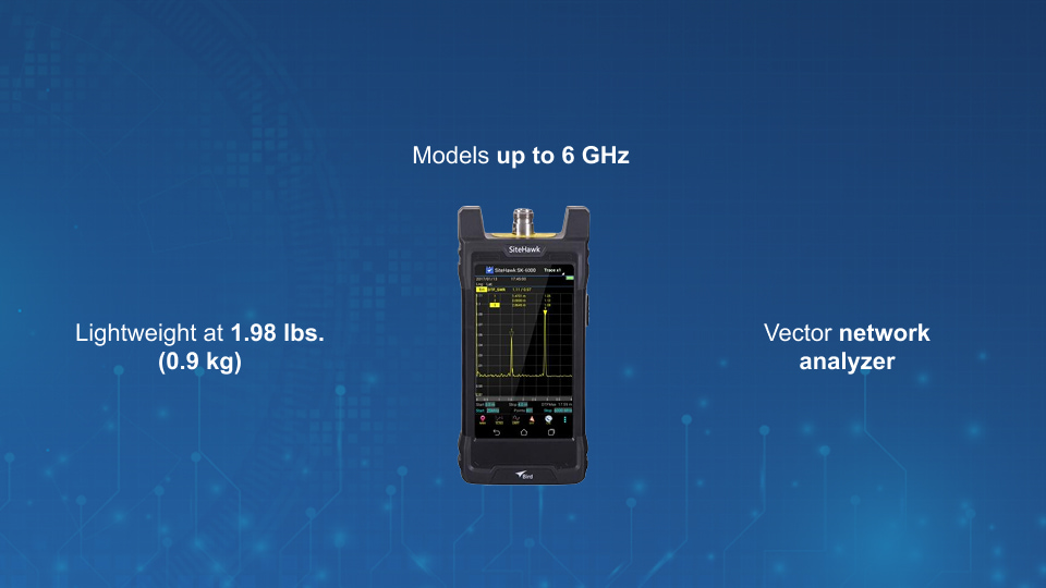 Bird SiteHawk SK-6000-TC RF cable and antenna analyzer with 6 GHz range, compact design, and diagnostics tools, from Winncom Technologies.