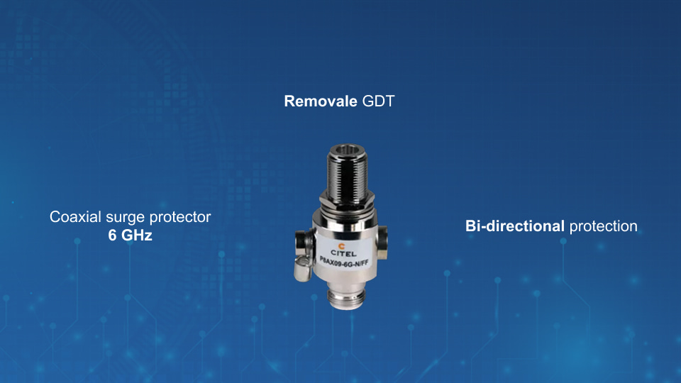 Citel outdoor coaxial surge protector with N-Female connectors, 25W, DC–6GHz, waterproof and bi-directional, sold by Winncom Technologies.