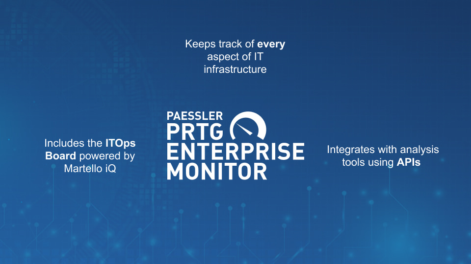Paessler PRTG Enterprise Monitor – scalable IT monitoring for large networks by Winncom Technologies.