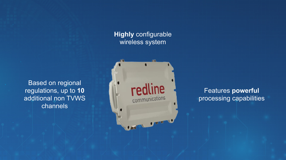 Redline RDL-3000 XP Ellipse UHF/TVWS wireless base station for premium broadband, voice, and video, from Winncom Technologies.