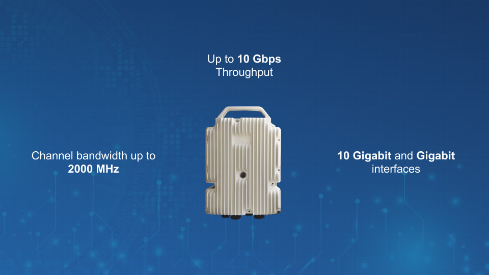 SIAE ALFOplus80HDX 10Gbps E-Band full outdoor radio for high-capacity backhaul, available at Winncom Technologies.