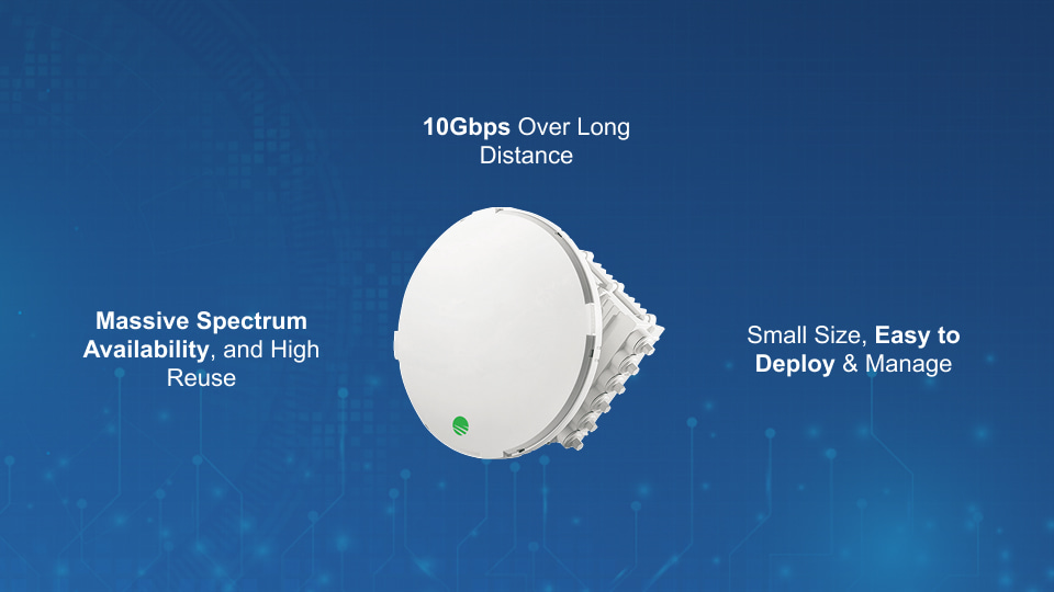 Siklu EtherHaul EH-8010FX 10Gbps 70/80GHz point-to-point radio for high-capacity networks by Winncom Technologies.