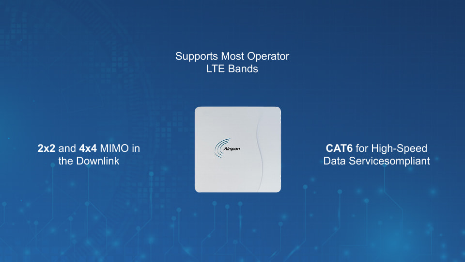 Airspan AirSpot 1310 LTE ODU CPE with CBRS support and PoE, Bands B42H, B43L, B48 | Winncom Technologies