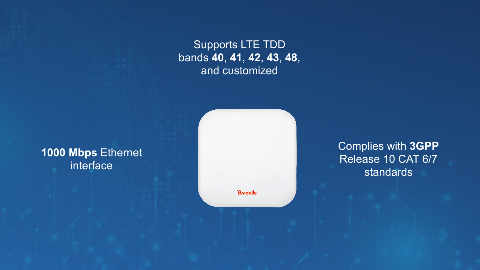 Baicells Atom OD06 Outdoor LTE CPE with 14 dBi Antenna for Bands 42, 43, and 48 | Winncom Technologies