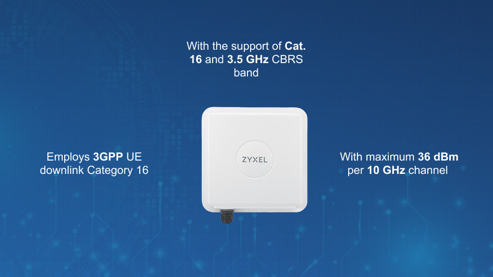 Zyxel LTE7485-S905 Outdoor LTE-A CBRS Router with 13 dBi Antenna | Winncom Technologies